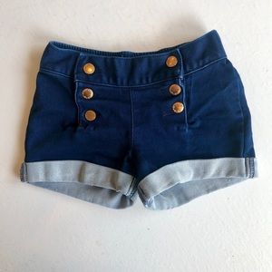 Toddler girl High waistline shorts